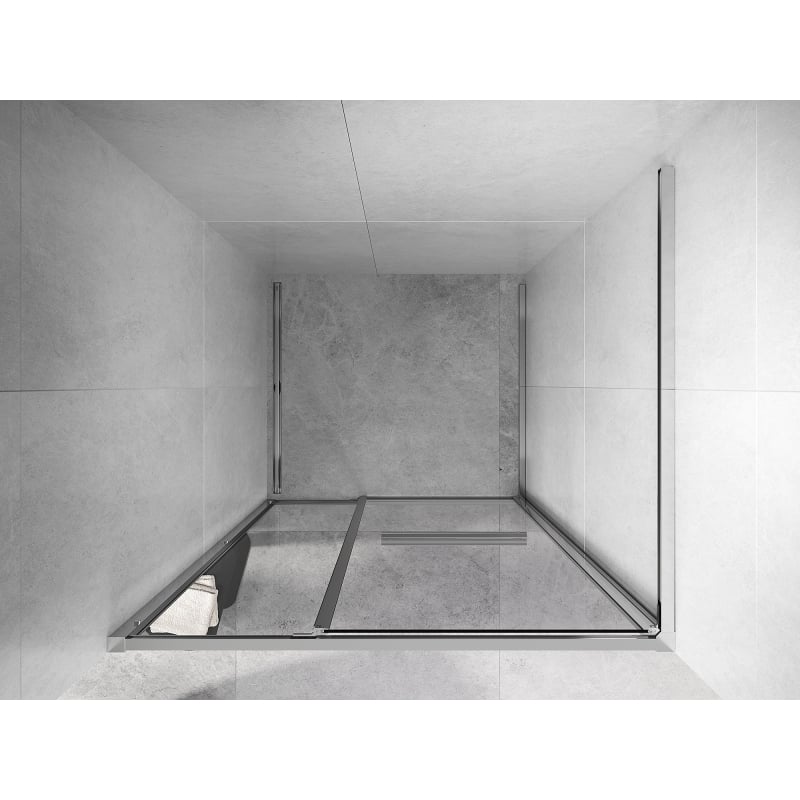 Mexen Linea porte de douche coulissante 80 cm, transparent, chromée - 8E1-080-000-01-01
