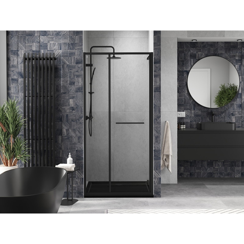 Mexen Linea porte de douche coulissante 95 cm, transparente, noire - 8E1-095-000-70-70