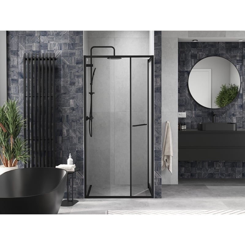 Mexen Linea porte de douche coulissante 95 cm, transparente, noire - 8E1-095-000-70-70