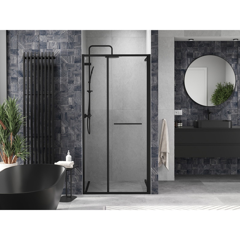 Mexen Linea porte de douche coulissante 95 cm, transparente, noire - 8E1-095-000-70-70