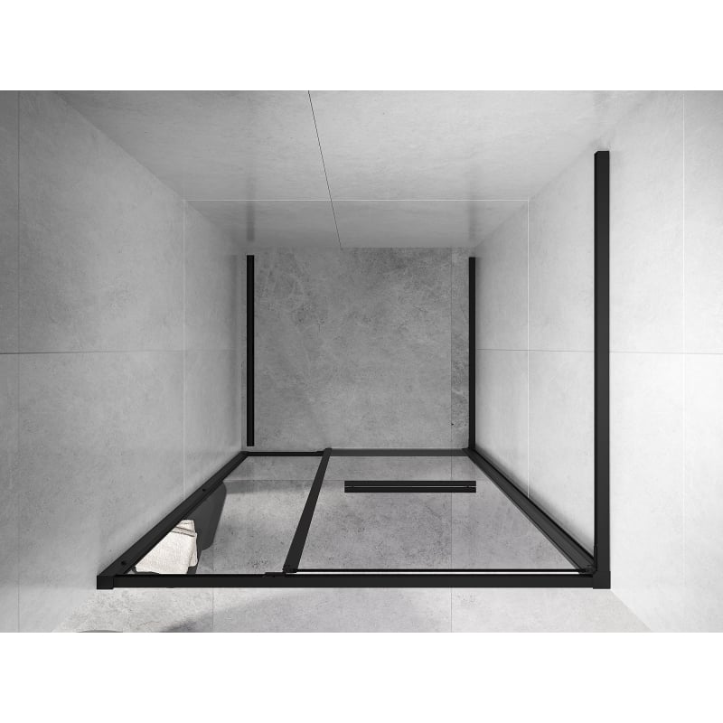 Mexen Linea porte de douche coulissante 95 cm, transparente, noire - 8E1-095-000-70-70