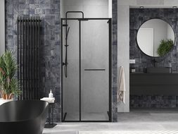 Mexen Linea porte de douche coulissante 100 cm, transparent, noir - 8E1-100-000-70-70