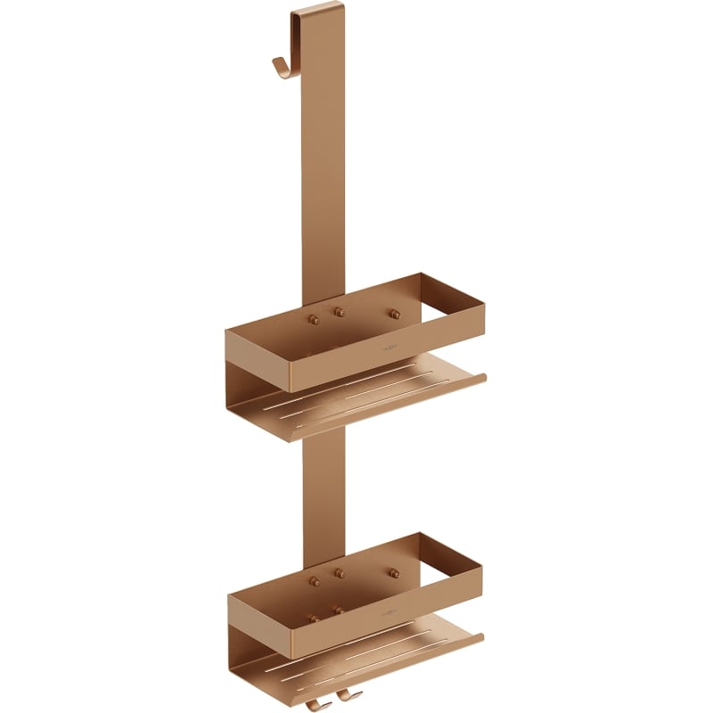 Mexen Brin-2 panier de salle de bain avec cintre, cuivre brossé - 70A8842-65