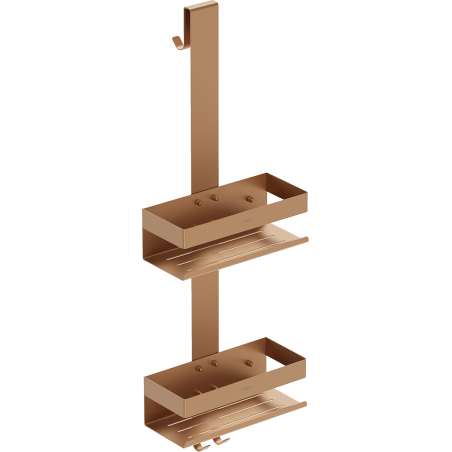 Mexen Brin-2 panier de salle de bain avec cintre, cuivre brossé - 70A8842-65