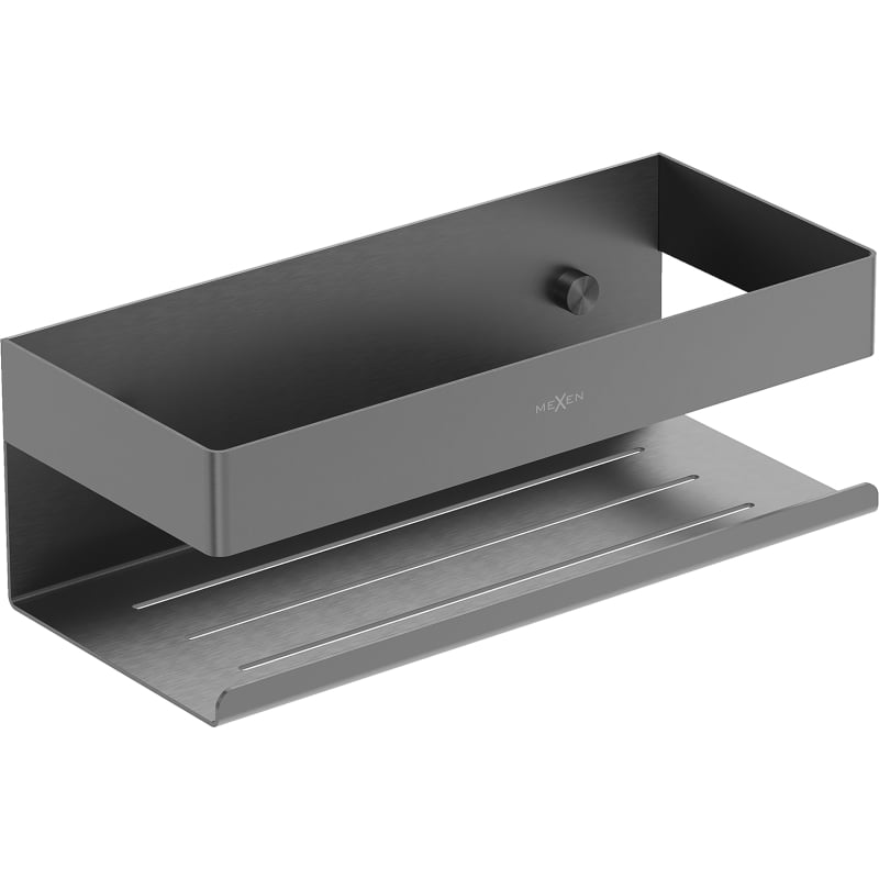 Mexen Brin-L panier de salle de bains, gris pistolet brossé - 70A8730-66