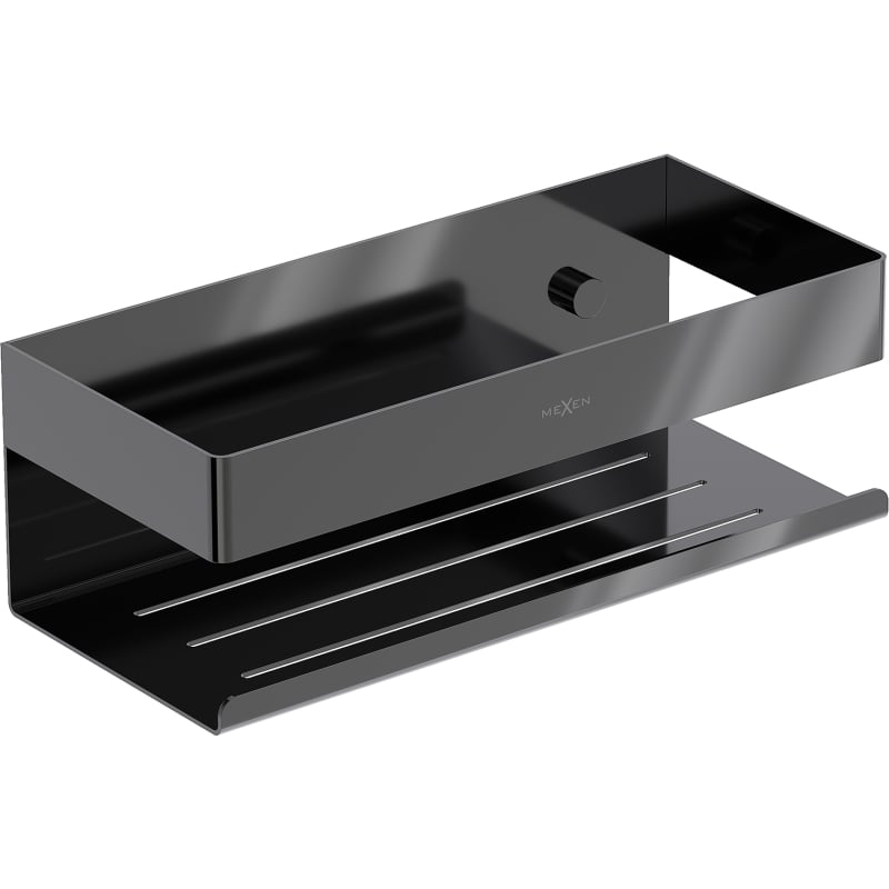 Mexen Brin-L panier de salle de bain, chrome noir - 70A8730-73