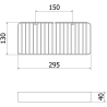 Mexen Evos-L panier de salle de bain, doré brossé - 70A8714-55