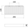 Mexen Evos-L panier de salle de bain, cuivre brossé - 70A8714-65