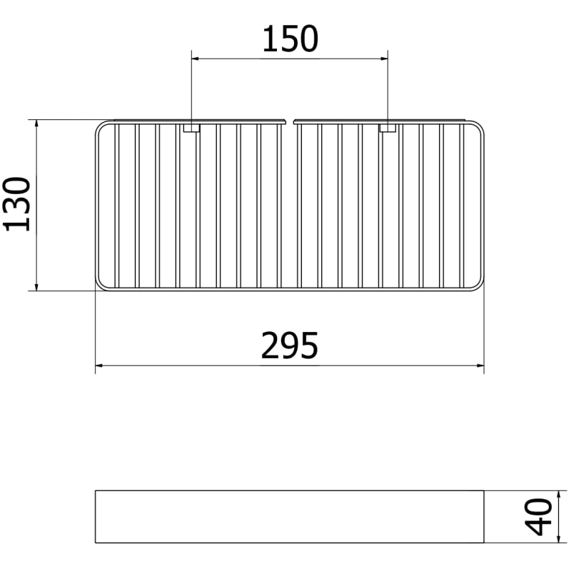 Mexen Evos-L panier de salle de bains, gris pistolet brossé - 70A8714-66
