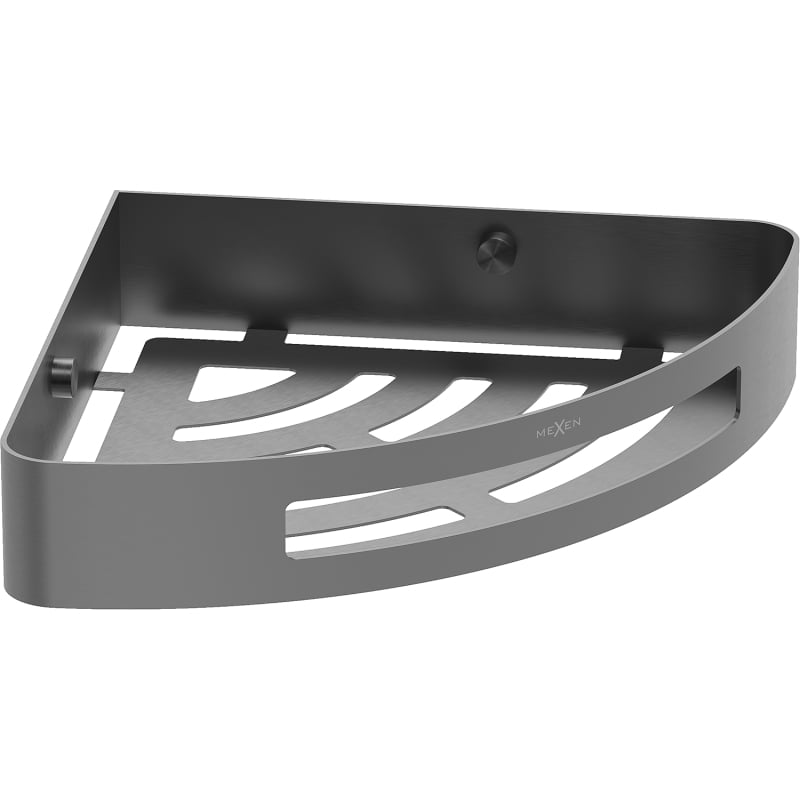 Mexen Laxo-C panier de salle de bain d'angle, gun gray brossé - 70A8513-66