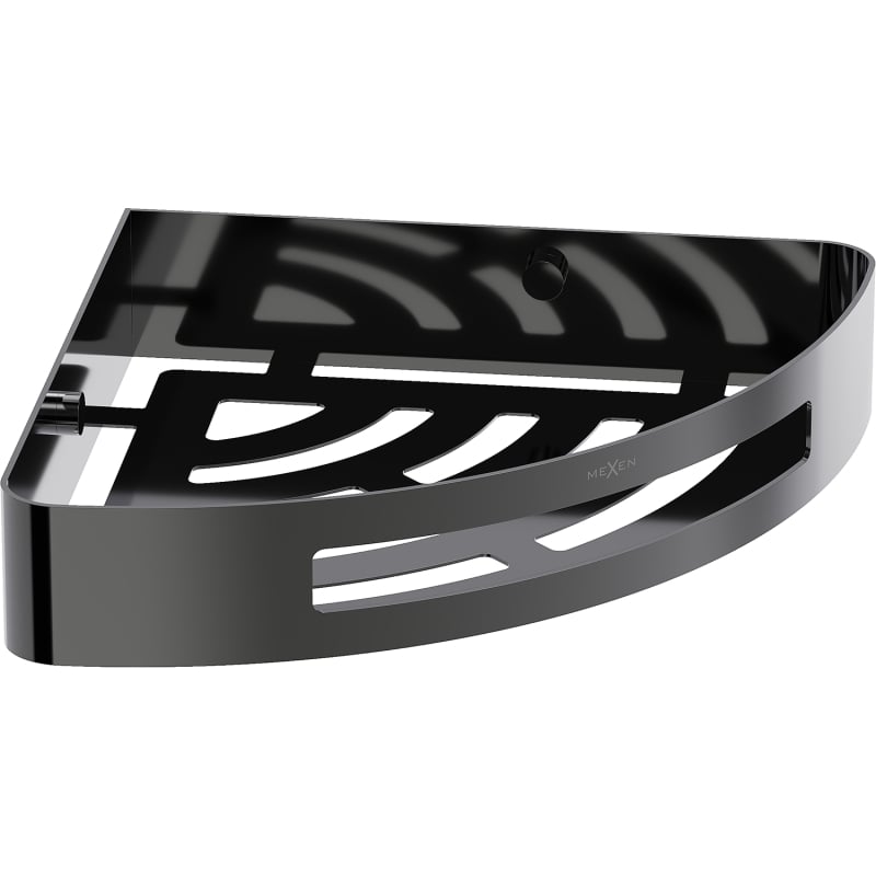 Mexen Laxo-C panier de salle de bain d'angle, chrome noir - 70A8513-73