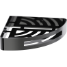 Mexen Laxo-C panier de salle de bain d'angle, chrome noir - 70A8513-73