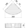 Mexen Uni-C panier de salle de bain d'angle, noir - 70A8517-70