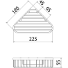 Mexen Uni-T panier de salle de bain d'angle, noir - 70A8520-70