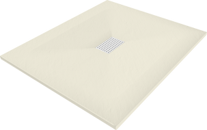 Mexen Hugo receveur rectangulaire SMC 120 x 100 cm, beige, cache blanc - 42691012-W