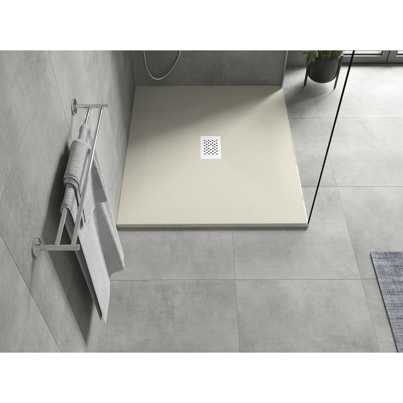 Mexen Hugo receveur rectangulaire SMC 120 x 100 cm, beige, cache blanc - 42691012-W