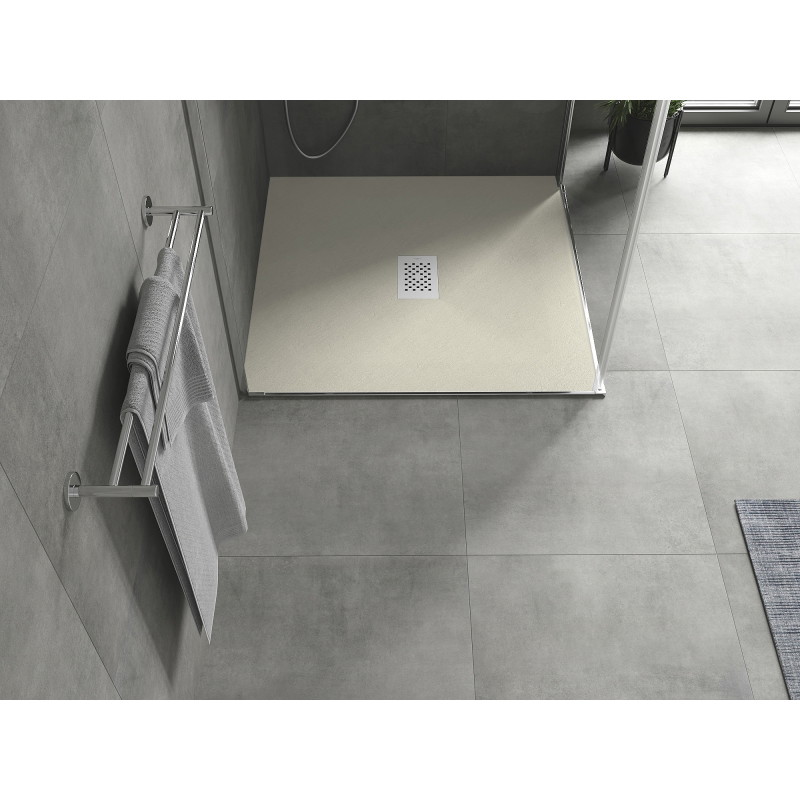 Mexen Hugo receveur de douche carré SMC 100 x 100 cm, beige, cache blanc - 42691010-W