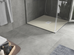 Mexen Hugo receveur de douche carré SMC 100 x 100 cm, beige, cache blanc - 42691010-W