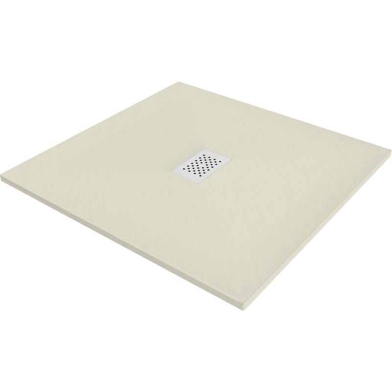 Mexen Hugo receveur de douche carré SMC 80 x 80 cm, beige, cache blanc - 42698080-W