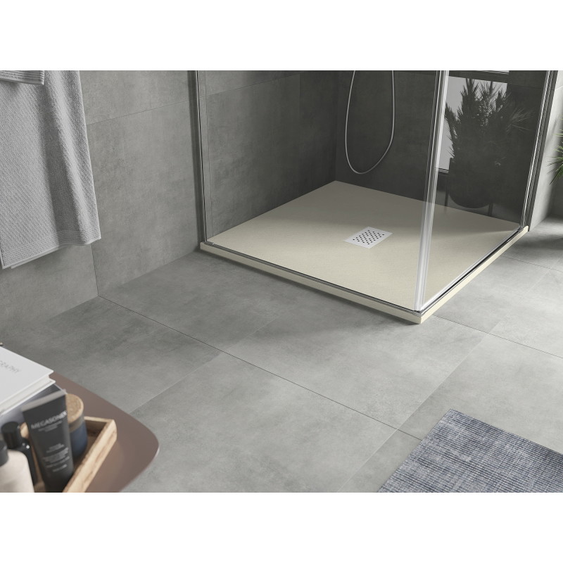 Mexen Hugo receveur de douche carré SMC 80 x 80 cm, beige, cache blanc - 42698080-W