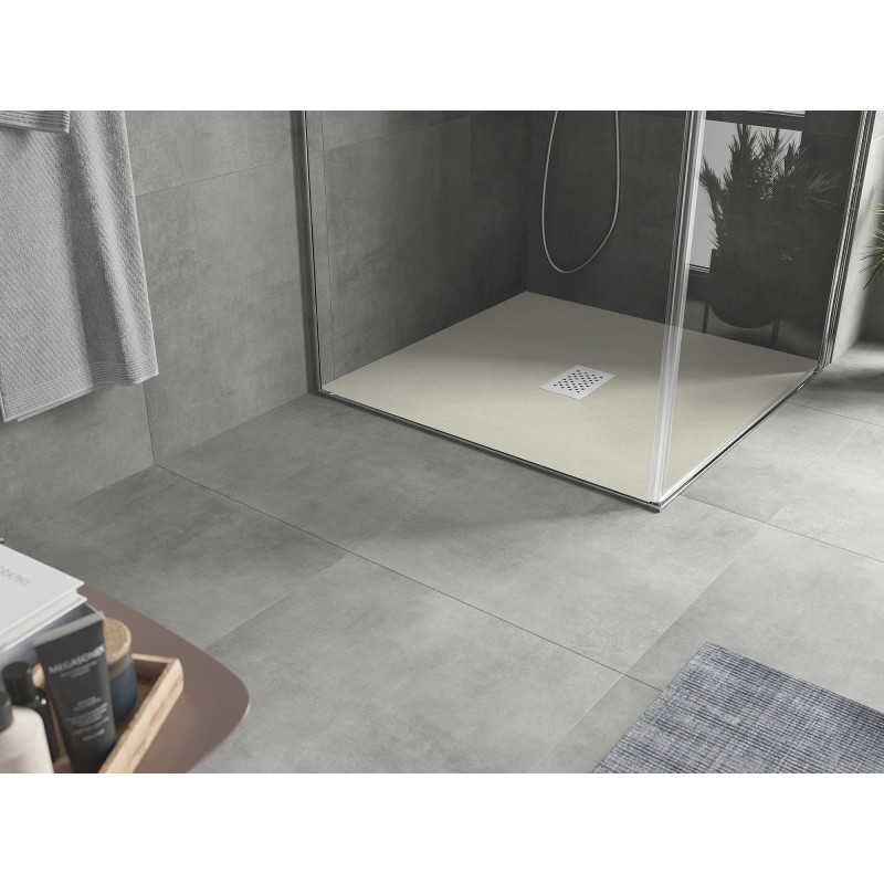 Mexen Hugo receveur de douche carré SMC 90 x 90 cm, beige, cache blanc - 42699090-W