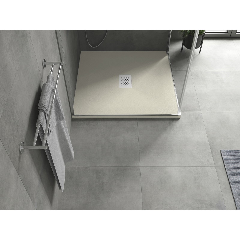 Mexen Hugo receveur de douche carré SMC 90 x 90 cm, beige, cache blanc - 42699090-W
