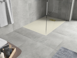 Mexen Hugo receveur rectangulaire SMC 100 x 70 cm, beige, cache doré - 42697010-G