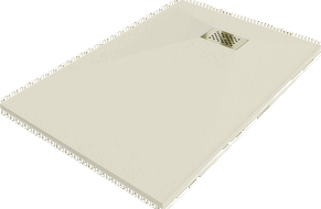 Mexen Hugo receveur de douche rectangulaire SMC 80 x 70 cm, beige, cache doré - 42697080-G