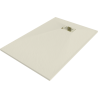 Mexen Hugo receveur rectangulaire SMC 120 x 80 cm, beige, cache doré - 42698012-G