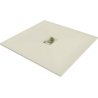 Mexen Hugo receveur de douche carré SMC 100 x 100 cm, beige, cache-douche doré - 42691010-G
