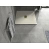 Mexen Hugo receveur de douche carré SMC 80 x 80 cm, beige, cache doré - 42698080-G