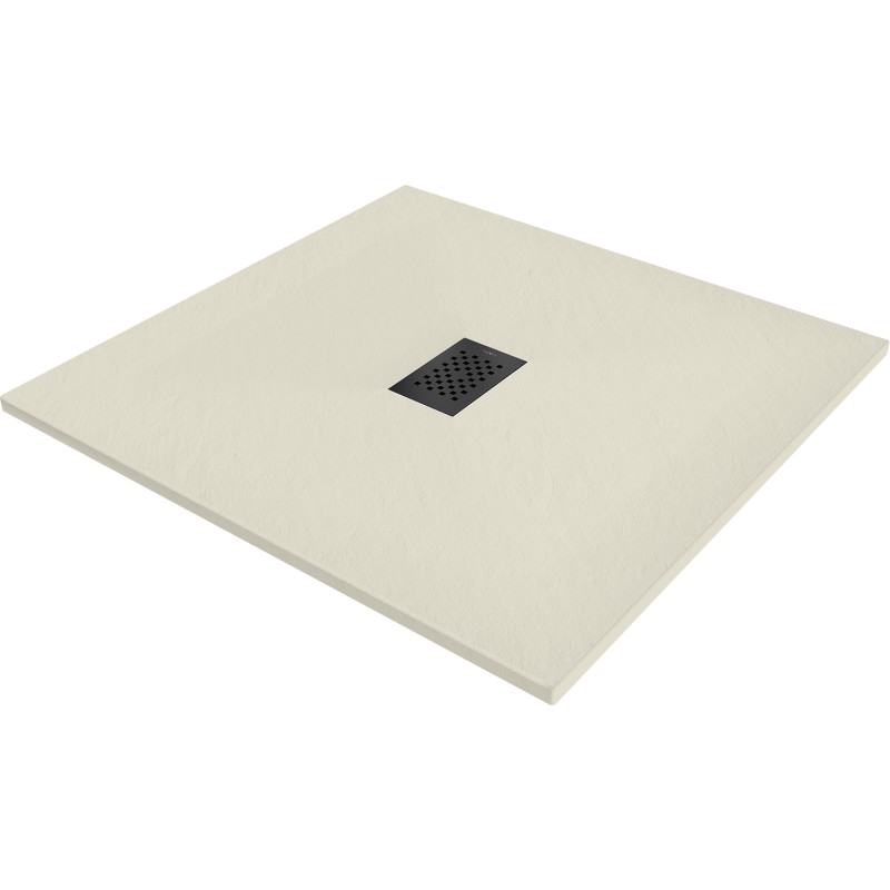 Mexen Hugo receveur de douche carré SMC 80 x 80 cm, beige, cache noir - 42698080-B