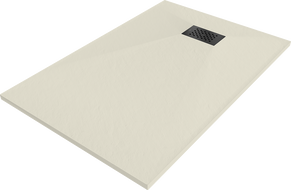 Mexen Hugo receveur de douche rectangulaire SMC 100 x 70 cm, beige, cache noir - 42697010-B