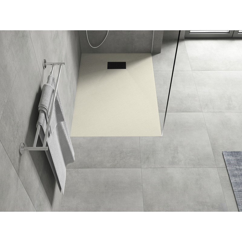Mexen Hugo receveur de douche rectangulaire SMC 80 x 70 cm, beige, cache noir - 42697080-B