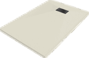 Mexen Hugo receveur rectangulaire SMC 100 x 90 cm, beige, cache noir - 42699010-B