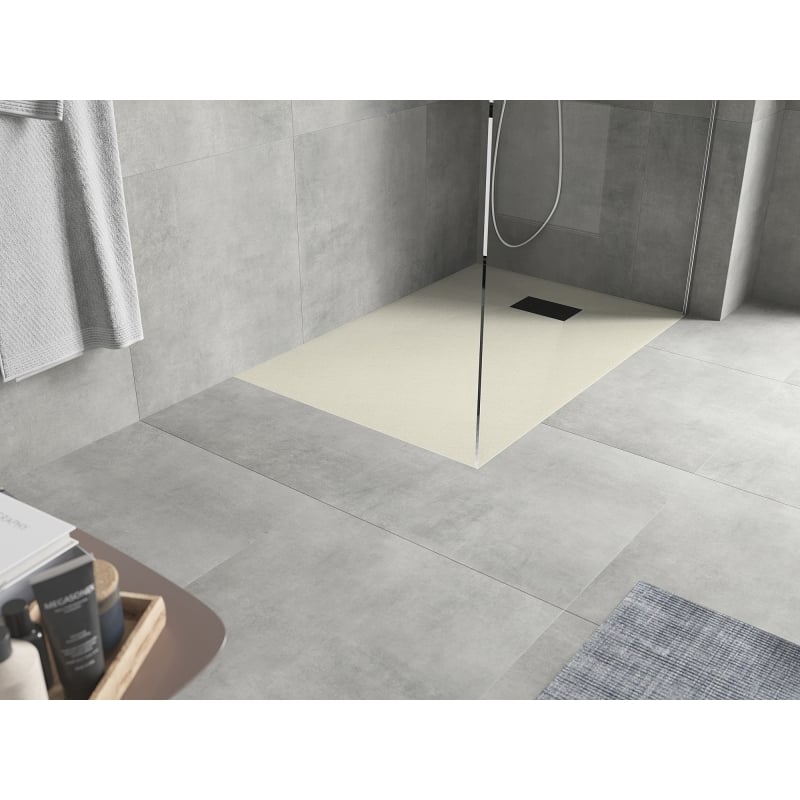 Mexen Hugo receveur de douche rectangulaire SMC 120 x 90 cm, beige, cache noir - 42699012-B