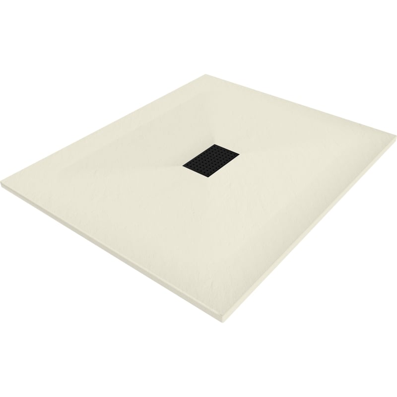 Mexen Hugo receveur de douche rectangulaire SMC 120 x 100 cm, beige, cache noire - 42691012-B