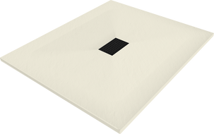 Mexen Hugo receveur de douche rectangulaire SMC 120 x 100 cm, beige, cache noire - 42691012-B