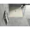 Mexen Hugo receveur rectangulaire SMC 120 x 100 cm, beige, cache inox - 42691012-X