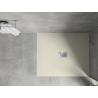 Mexen Hugo receveur rectangulaire SMC 120 x 100 cm, beige, cache inox - 42691012-X