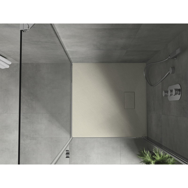 Mexen Hugo receveur de douche carré SMC 80 x 80 cm, beige - 42698080