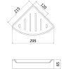 Mexen Rivon-C panier de salle de bain d'angle, cuivre brossé - 70A8525-65