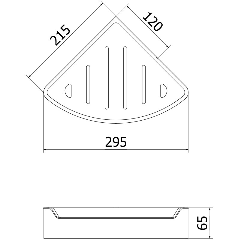 Mexen Rivon-C panier de salle de bain d'angle, gris canon brossé - 70A8525-66