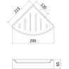 Mexen Rivon-C panier de salle de bain d'angle, noir - 70A8525-70