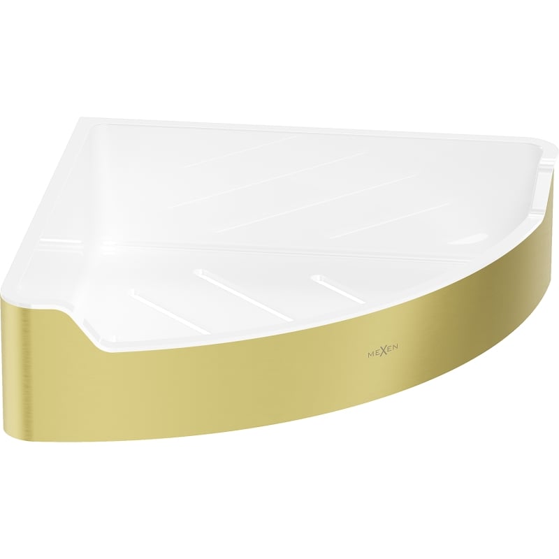 Mexen Rivon-C panier de salle de bains d'angle, doré brossé - 70A8525-55