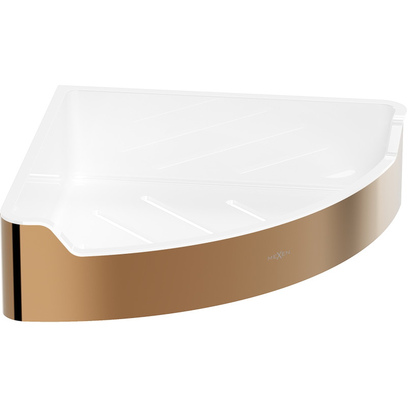 Mexen Rivon-C panier de salle de bains d'angle, or rose - 70A8525-60