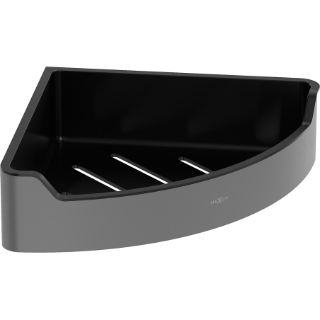 Mexen Rivon-C panier de salle de bain d'angle, gris canon brossé - 70A8525-66