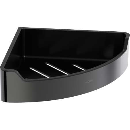 Mexen Rivon-C panier de salle de bain d'angle, chrome noir - 70A8525-73