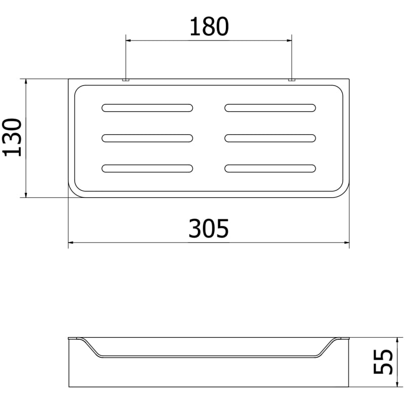 Mexen Rivon-L panier de salle de bain, noir - 70A8725-70