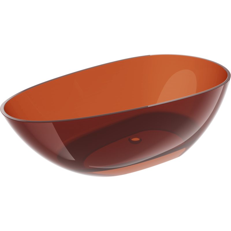 Mexen Glass baignoire autoportante transparente 170 x 85 cm, bouchon chromé - 58061708505